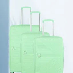 Nasher Miles Set Of 3 Green Textured Hard-Sided Trolley Bags-45