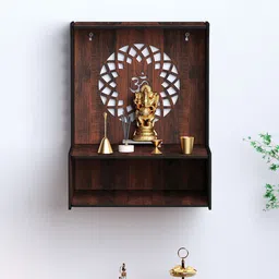 RANDOM Brown Wooden Pooja Stand-image-27
