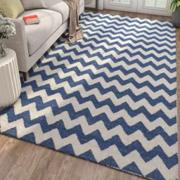 jaipur rugs Blue Geometrical Wool 4 ft X 6 ft Flat Weaves-picture-44