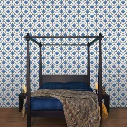shaakh Turkish Blue (48X30In) Self-Adhesive Wallpaper-picture-36
