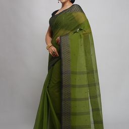 WoodenTant Woven Design Pure Cotton Taant Saree-28