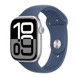 Apple Watch Series 10 GPS with Sport Band - S/M (46mm Retina LTPO3 OLED Display, Silver Aluminium Case)-24