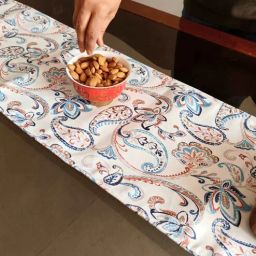 akira Introducing our Beige Blue Grey Traditional Design Table Runner, ideal for tables sized 12 72 inches.-picture-31