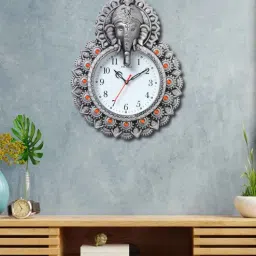 horo Silver Synthetic Plastic Wall Clock-picture-11