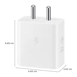 SAMSUNG EP-T2510XWNGIN 25W Type C Fast Charger (Type C to Type C Cable, Support PD 3.0 PPS, White) image 2