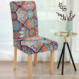 cortina Multicolor Traditional Polyester 15x19 Inch Stretchable Chair Cover-picture-6
