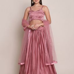 Warthy Ent Pink Semi-Stitched Lehenga Choli With Dupatta-picture-52