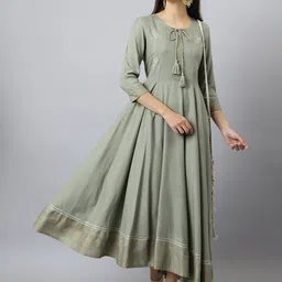 KALINI Floral Embroidered Thread Work Anarkali Kurta-picture-51