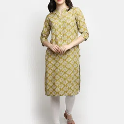 V-Mart Ethnic Motifs Printed Mandarin Collar Kurta-image-88