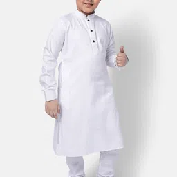 NAMASKAR Boys Mandarin Collar Straight Cotton Kurta-30