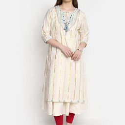 V-Mart Floral Embroidered Anarkali Kurta-picture-1