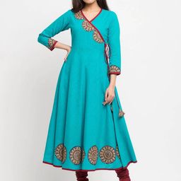 KALINI Floral Embroidered Anarkali Kurta-image-46