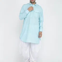 ROYAL KURTA Men Blue Kurta-picture-11