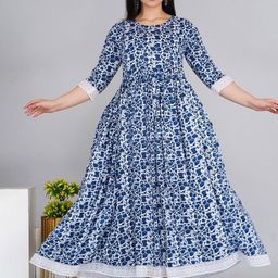 Pristyle Women Printed Thread Work Maternity Anarkali Kurta-image-20