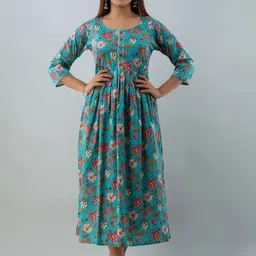 VARICOS Women Floral Printed Flared Sleeves Maternity Anarkali Kurta-picture-53
