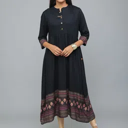 Alena Ethnic Motifs Printed Mandarin Collar Pure Liva Anarkali Kurta-picture-38