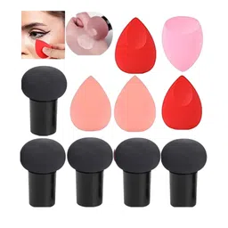 Facejewel Set Of 5 Mushroom Shape Makeup & 5 Puff Beauty Blender-46