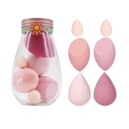 CHRONEX Set of 6 Latex-Free Makeup Beauty Blender Sponge with Case - Pink-44