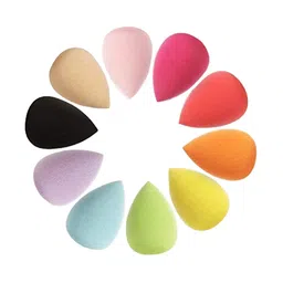 CHRONEX Set of 10 Professional Latex-Free Makeup Blender Sponge - Multicolored-15