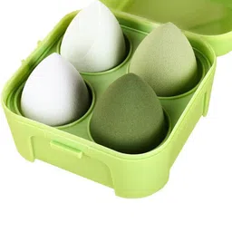 KAZARMAA Set Of 4 Ultra Soft Blender Makeup Sponge With Case-0