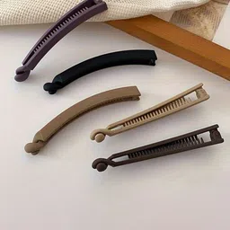 CHRONEX Set Of 5 Matte Banana Clips image 5