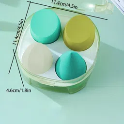 CHRONEX Set of 4 Eco-Friendly Makeup Sponges With Storage Box image 5
