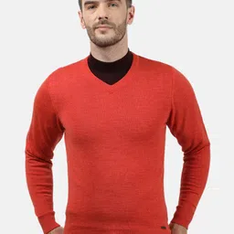 Monte Carlo Men Orange Wool Pullover Sweaters-image-48