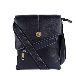 HiLEDER Unisex Textured Pure Leather Messenger Bag-image-77