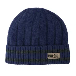 iSWEVEN Unisex Blue Woolen Beanie-48