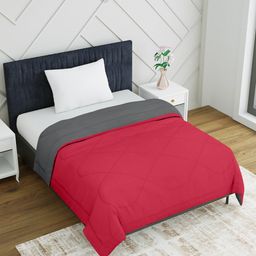 EverHOME Magenta & Grey Microfiber Mild Winter Single Bed Comforter-image-15
