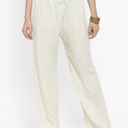 Clora Creation Women Off White Palazzos-image-37