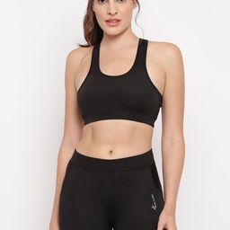Marc Loire Women Black Solid Workout Bra-picture-36