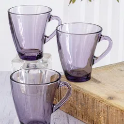GOODHOMES Solid Glass Transparent Set of 6 Cups and Mugs-18