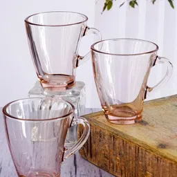 GOODHOMES Set of 6 Transparent Solid Glass Transparent Mugs Cups and Mugs-27