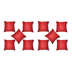 Lushomes Red Set of 10 Square Cushion Covers-image-26