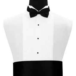 PELUCHE Black Satin Cummerband and Bow Tie Set-picture-36