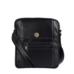 HiLEDER Unisex Textured Pure Leather Messenger Bag-image-23