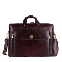 HiLEDER Unisex Pure Genuine Leather Laptop Bag-image-79