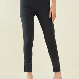 Soch Women Cotton Ankle-Length Trousers-image-89