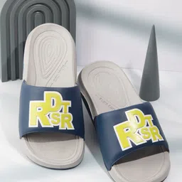 The Roadster Lifestyle Co. Men Blue Printed Sliders-picture-57