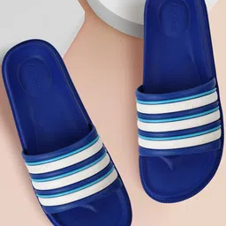 Aqualite Men Striped Synthetic Sliders-image-21