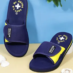 DOCTOR EXTRA SOFT Men Orthopedic Printed Sliders With Velcro Strap-9