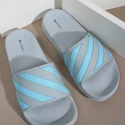 Mast & Harbour Men Grey Printed Rubber Sliders-picture-20