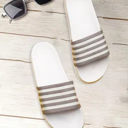 Pampy Angel Men Striped Rubber Sliders-picture-51