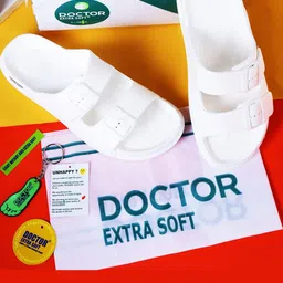 DOCTOR EXTRA SOFT Men Classic Cushion Lightweight Rubber Sliders With Buckle Detail-picture-27