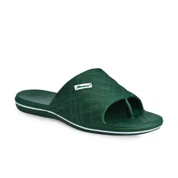 Paragon Men Green & White Rubber Sliders-4