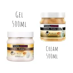 FEELHIGH Set Of 2 De-Tan Face Cream & Gel - 500 ml Each-28