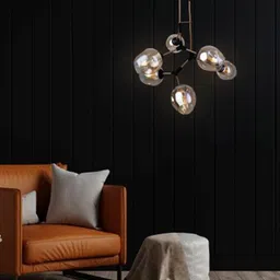 THE STELLAR KRAFT Black Abstract Shaped Ceiling Lamp-image-32