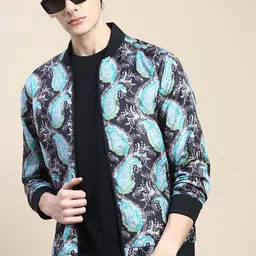 SHOWOFF Paisley Print Water Resistant Windcheater Party Bomber-picture-14