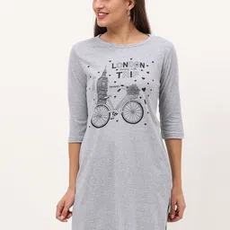 Fleximaa Grey Melange Print Longline Top-picture-25